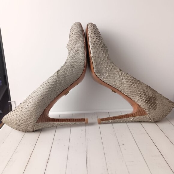 Pour La Victoire Snake Skin Platform Heels Size 9 Pump High Heel Shoes - Picture 11 of 16